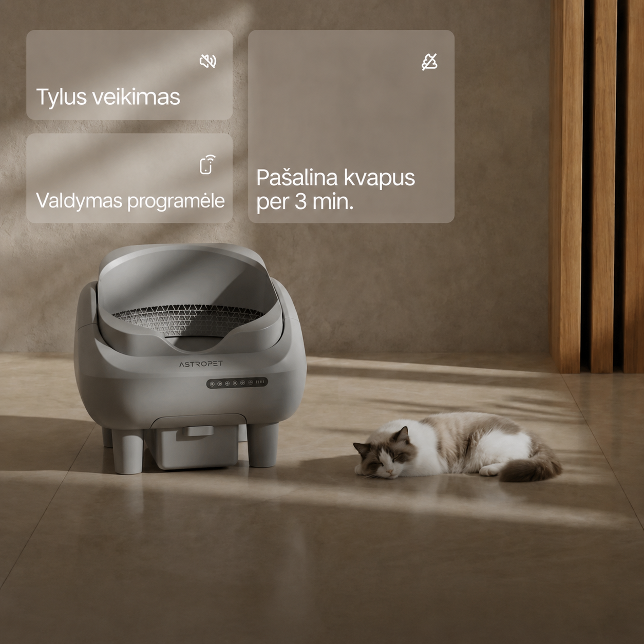 Venus - savaime išsivalantis kačių tualetas